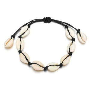 Hawaiian Style Seashell <b>Bracelet</b> Black And White Unisex Casual Jewelry String <b>Bracelet</b> Natural <b>Shell</b> Hand Woven <b>Bracelet</b> - Product Image 5
