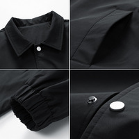 Veste Coupe-Vent d'Entraîneur Unisexe Personnalisée, Boutons Pression, Simple Boutonnage, Décontractée, Unie et Légère