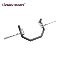 Équipement de gymnastique en acier inoxydable Multi Grip Open Safety Squat Hex Trap Barbell Bar