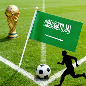 Banderas de Mano de Arabia Saudita 2026 al por Mayor, Ocho Países de <span class=keywords><strong>Asia</strong></span>, Decoración del Día Nacional, Poliéster - Product Image 5