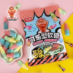 Vente en gros d'usines de bonbons Gelée douce, halal, aigre, délicieux et gommeux personnalisés Bonbons de <span class=keywords><strong>cola</strong></span> enrobés de sucre - Product Image 4