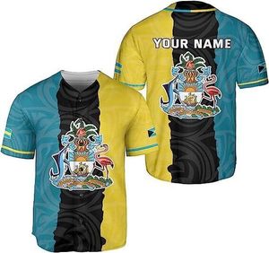 Drapeau des Bahamas personnalisé conçu uniforme de Baseball pour hommes impression à la demande sublimation maillot des Bahamas bas prix vendre en vrac maillots - Product Image 5