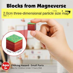 Blocs de construction magnétiques en plastique écologiques, tuiles pour enfants, cubes de construction, jeu STEM amélioré 2026, jouets, cadeaux de Noël et d'anniversaire - Product Image 5