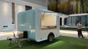 Mini Food Truck per Tè Freddo, Gelati, Pizza, Caffè, Panetteria e Concessioni per Fast Food - Bar Mobile Taffany Blue - Product Image 4