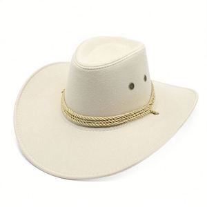 Sombrero Vaquero Unisex de Gamuza Barato al por Mayor, Sombrero de Sol de Moda con Ala Ancha para Deportes al Aire Libre, Viajes, Equitación, Hombres - Product Image 3