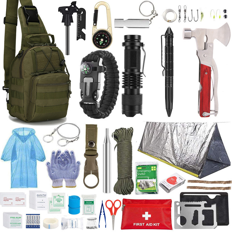 Set di borse verde militare