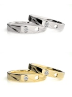 Bagues de couple pour mariage en argent sterling 925 plaqué or, alliances assorties pour homme et femme, avec moissanite ou diamant de laboratoire – Cadeau
