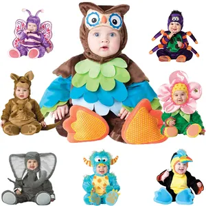 Çocuklar karikatür hayvan Cosplay kostüm kış erkek bebek kız noel hediyesi bebek yürüyor bebekler cadılar bayramı parti giysileri Set 2024