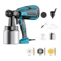 Pistolet Pulvérisateur HVLP Électrique Sans Fil Portable Professionnel pour Peinture, Avec Buse de 1,8 mm/2,0 mm/2,5 mm