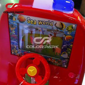 Manège pour enfants à monnayeur, type voiture à bascule, équipement de jeu vidéo d'arcade coloré pour parcs - Product Image 2