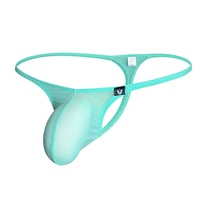 Culotte string pour homme en maille ultra-dense, sexy, haute élasticité, respirante, séchage rapide, coupe basse avec poche et fines bretelles en Spandex/Nylon