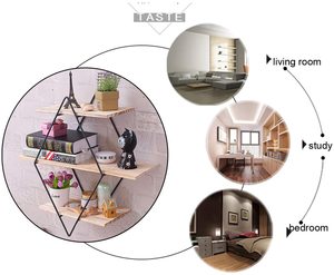 Kệ tường mộc mạc gỗ nổi Kệ trang trí bằng gỗ treo tường kệ (16.9 "<span class=keywords><strong>x</strong></span> 13.4" <span class=keywords><strong>x</strong></span> 4.72 ", bằng gỗ) - Product Image 2