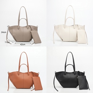 Tendenze Moda Borsa Tote da <span class=keywords><strong>Donna</strong></span> in Vera Pelle di Grande Capienza Set da 2 Pezzi con Pochette Rimovibile Borsa a Spalla Oversize da <span class=keywords><strong>Donna</strong></span> - Product Image 3