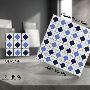 Carreaux de sol en céramique asiatique de haute qualité 5 mm 300x300 mm finition mate numérique 3D émaillée antidérapante pour usage extérieur salle de bain couloir - Product Image 5