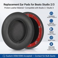 Bantalan Telinga Pengganti Headphone Beats Studio 2/3 Berkabel/Nirkabel, Bahan Kulit Protein Lembut, Earcup Studio 2/3 yang Nyaman