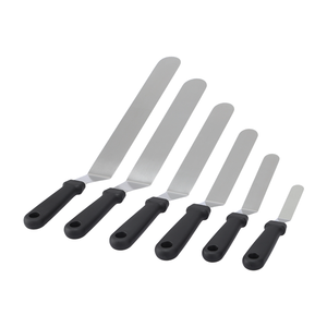 Spatola a manovella in acciaio inossidabile con manico in PP strumento flessibile da cucina e da ristorante per cottura e pasticceria uso domestico - Product Image 1