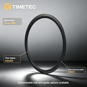 Freno de disco súper ligero tubular, llanta de carbono para bicicleta de carretera, 25mm de ancho externo Toray T800, 30mm, 35mm, 38mm, 40mm, 45mm, 50mm, 55mm de profundidad - Product Image 2