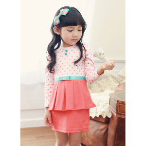 Vestido Casual de Primavera para Niñas, Estilo Turco con Flores, Hasta la Rodilla, 2016 - Product Image 2
