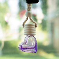 6ML cinq lignes couvercle petit amour coeur couleur bouteille voiture parfum bouteille pendentif voiture parfum bouteille bijoux pendentif