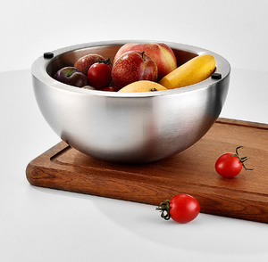 2026 Luxury 304 Stainless Steel <b>Salad</b> Bowl Wholesale Custom Logo Double Wall Insulated Dishwasher Safe <b>Salad</b> <b>Tools</b> Thickened - Product Image 5