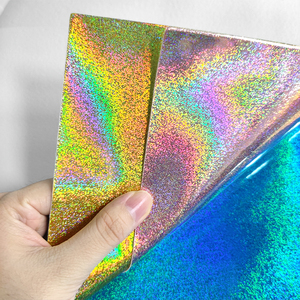 Sparkle <span class=keywords><strong>Glossy</strong></span> Shiny PU Holographic Da Tổng Hợp Bông Ủng Hộ Để Làm Cho Phụ Nữ Túi/Hairbows/Mat - Product Image 5