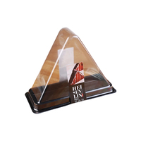 Boîte d'emballage pour gâteau au fromage triangulaire en PET de qualité alimentaire, boîte d'emballage pour dessert en plastique transparent, vente chaude