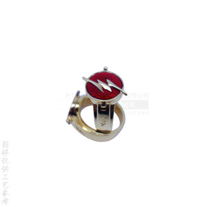 Bague rouge à motif flash en acier inoxydable doré, bijou unisexe, cadeau - Product Image 4