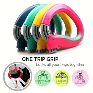 Random 1Pcs Portable Bag D-type Lifter Carrier Tool Bags Grip Shopping Grocery Bag Holder <b>Clips</b> Handle Labor Saving Tool <b>Hook</b> - Product Image 1