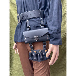 Custodia cintura in pelle e supporto pozione con 4 bottiglie - Product Image 1