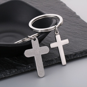 Llaveros Religiosos <span class=keywords><strong>de</strong></span> Metal con Cruz <span class=keywords><strong>de</strong></span> Zirconia y Acero Inoxidable al por Mayor, con Dijes <span class=keywords><strong>de</strong></span> Cruz y Medalla <span class=keywords><strong>de</strong></span> San Benito - Product Image 5