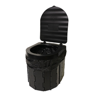 Logo gravé sur mesure Portable Camp pliable Camping voyage toilette extérieure Portable toilette Camping