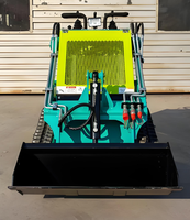 JOVE Mini Skid Steer Front Loader Kapasitas Bucket 0.11m Crawler Loader Mesin Bertenaga Tinggi Berbahan Bakar Bensin Euro5 Garansi 1 Tahun