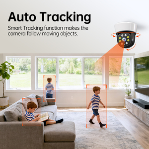 كاميرا مراقبة داخلية IP بدقة 3 ميجابكسل عالية الوضوح مع رؤية ليلية ملونة وواي فاي، طراز O-kam Pro مع بطاقة ذاكرة - Product Image 5