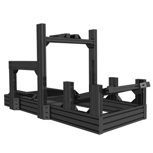 Simulateur profil aluminium volant personnalisé Cockpit simulateur de jeu de conduite superbe Cockpit avec vraie chaise course - Product Image 1