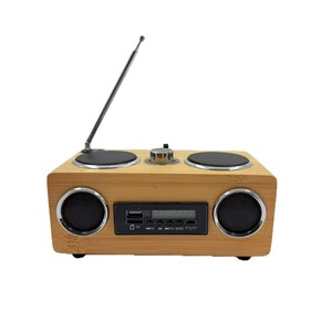 Altavoz de Escritorio de Bambú con Radio, Batería Recargable, Altavoz Portátil de Madera para Uso en Casa u Oficina - Product Image 2