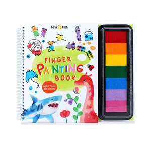 Juego de sellos de Palma de jardín de infantes DIY, álbum de grafiti <span class=keywords><strong>para</strong></span> niños, almohadilla de tinta colorida, pintura de dedos, StampToy <span class=keywords><strong>para</strong></span> capacidad de reconocimiento de color - Product Image 2