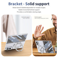 Étui pliable large pour Samsung Galaxy Z Fold 8, protection intégrale de la caméra, antichoc, avec anneau magnétique rotatif multifonction