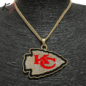 Accesorio de ventilador <span class=keywords><strong>NFL</strong></span> para <span class=keywords><strong>Bulls</strong></span> MBA Campeonato Collar Colgante Popular Collar de cadena de eslabones de aleación de zinc - Product Image 4