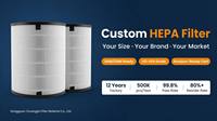 2-pack vervangend 2801-filter compatibel met Bissell 2780A ChuangJie hoog rendement 99,97% HEPA actief koolfilter MyAir