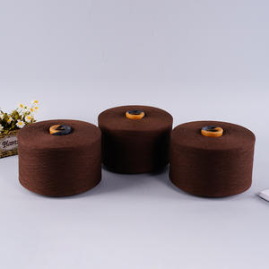 Пряжа из переработанного хлопка и полиэстера, смесовая, 7s-21s, для вязания, цвет деним-карри, оптом для носков - Product Image 4