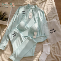 Ensemble de yoga 3 pièces OEM pour femmes : soutien-gorge de sport à séchage rapide avec coussinets amovibles, leggings de yoga extensibles, veste de yoga zippée – Vente en gros