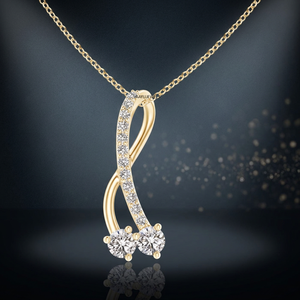 Joyería Vaayu, Colgante de Diamantes de Oro Amarillo de 10K, 14K, 18K y Plata 925, 935 para Mujer, Corte Redondo, Joyería de Lujo para Boda con Diamantes - Product Image 1