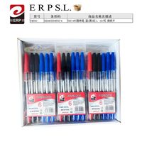 Bolígrafos de Plástico, 6 Piezas, Tinta Azul, Negra y Roja, Ancho de Escritura de 1.0 mm, No Borrables, Impresión por Laminación, para Oficina y Escuela