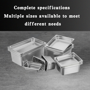 Tam boy otel restoran mutfak ekipmanları amerikan tarzı 1/2 GN derin buhar masa paslanmaz çelik gıda tavalar anti-reçel reşo - Product Image 2