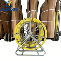 YILI 4mm*100m Varilla de Fibra de Vidrio para Tuberías, Cinta Pasacables, Carrete para Cables, Serpiente para Conduítes, Varilla para Tirar Cables, Enhebrador de Alambres, Herramienta de Instalación Eléctrica