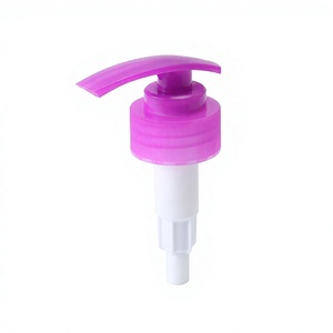 FUXI Plastic <b>Pump</b> Head 501G-33/410 for Cosmetic Bottles Refillable <b>Screw</b>-On Cap Purple Color Lotion Dispenser - Product Image 1