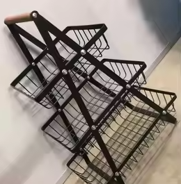 <b>Large</b> Capacity Metal Wire <b>Storage</b> <b>Basket</b>, Household Kitchen <b>Storage</b> <b>Basket</b> for Vegetables, Fruits & Tableware - Product Image 6