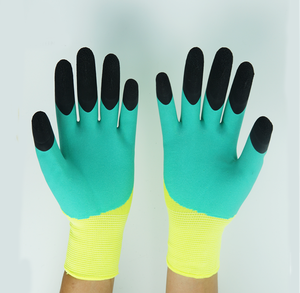Black Latex Micro-Foam Palm Coated Seamless Knit Glove with 13-Gauge Gray Nylon Shell - Product Image 3