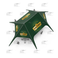 Tente de soleil double poteau Weeding Startent Surfing Star pour le camping, les événements de marque