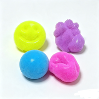 Kokosolie gevulde ronde knijpbal, transparant TPR stressverlichtend squishy speelgoed, langzaam terugverend, doorzichtig jelly fidget speelgoed voor kinderen